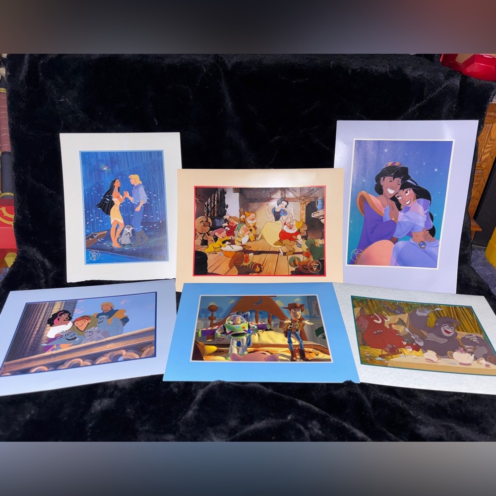 Disney 5 Vibrant Character Lithograph Collection